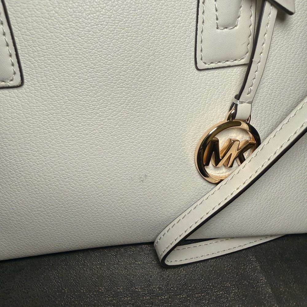 Michael Kors Avril Small Pebbled Leather Crossbody Satchel - Picture 8 of 10